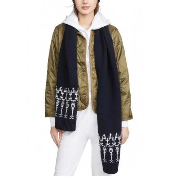 Tory Sport Chunky Merino Fair Isle Scarf - Picture 1 of 6